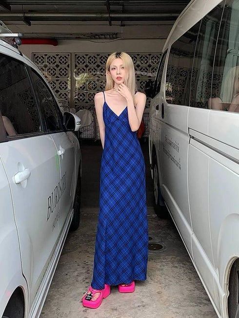 Ladies Spaghetti Straps Long Dress
